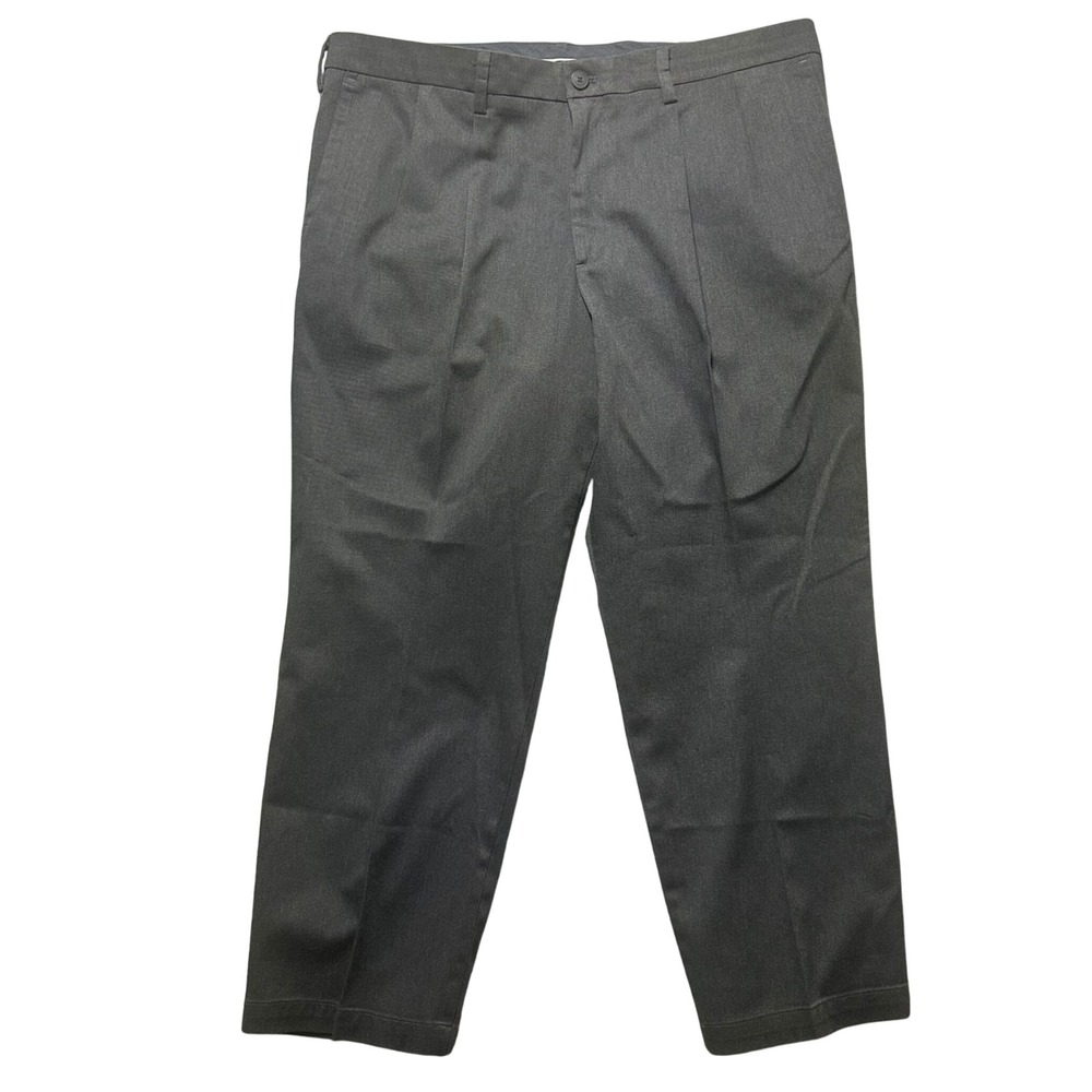Dockers Classic Signature Khaki Mens Pants Pleated Flex Comfort Gray Size 40x30